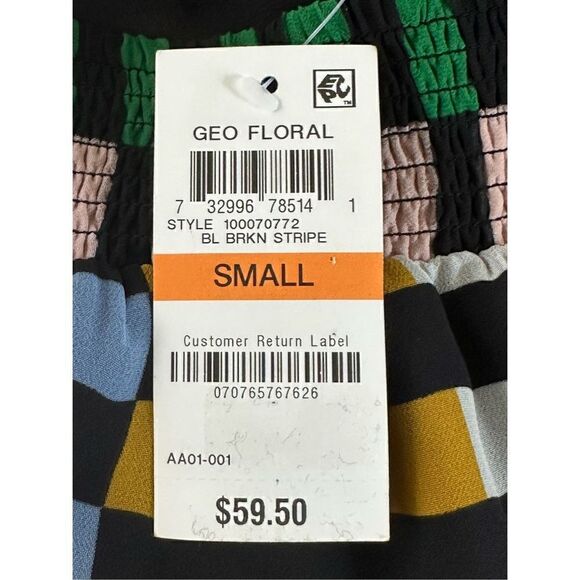 Bar Iii Women’s Multi-Colors Off-the-Shoulder Bell-Sleeve Blouse Size Small - Picture 6 of 12